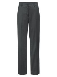 Business Hose Damen Grau Regular Fit mit hoher Leibhöhe